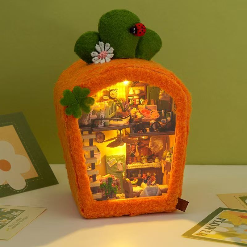 Small house handmade assembly mini house miniature model building block puzzle toy gift