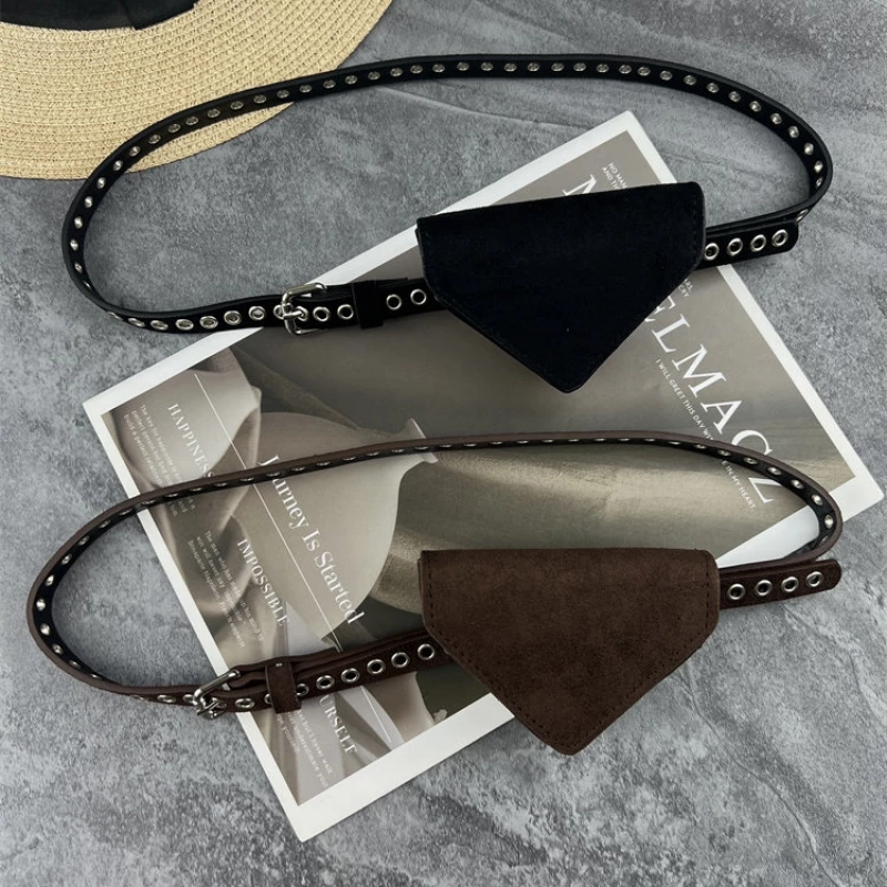 Women's Fashion Leather Belt with Bow Accent