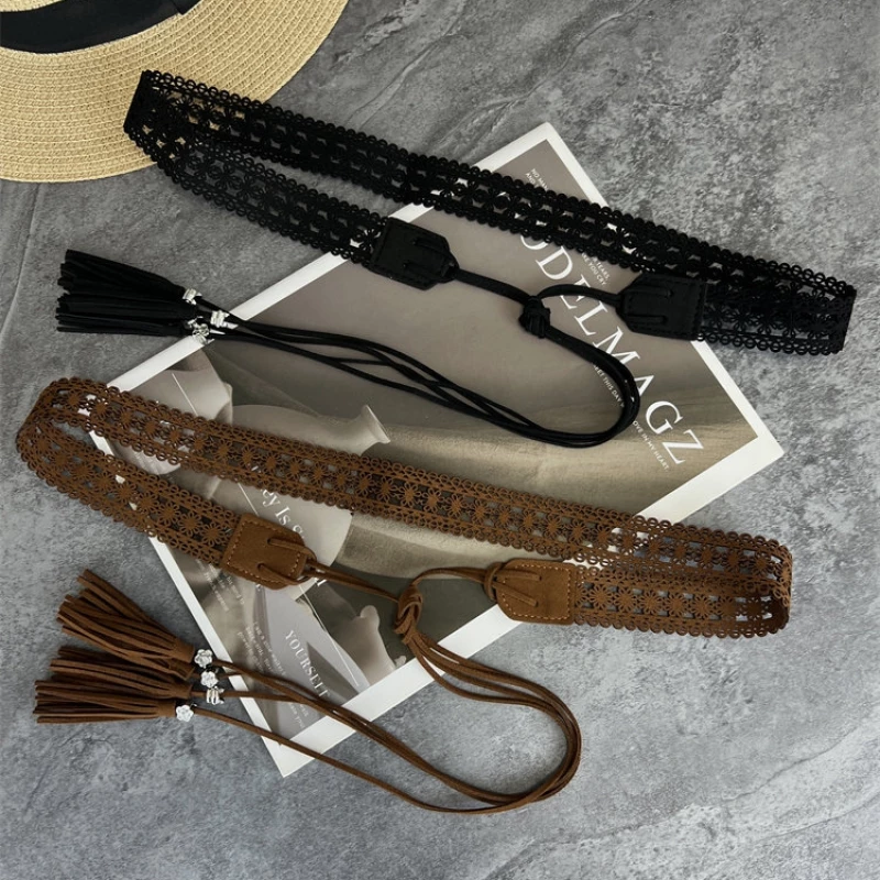 Women's Fashion Crochet Lace Wide Belt