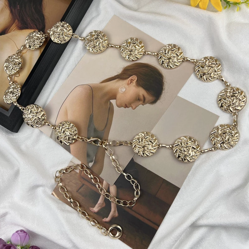 Women's Statement Disc Chain Belt