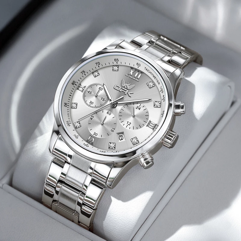 OPK Men's Chronograph Fashion Watch with Crystal Accents