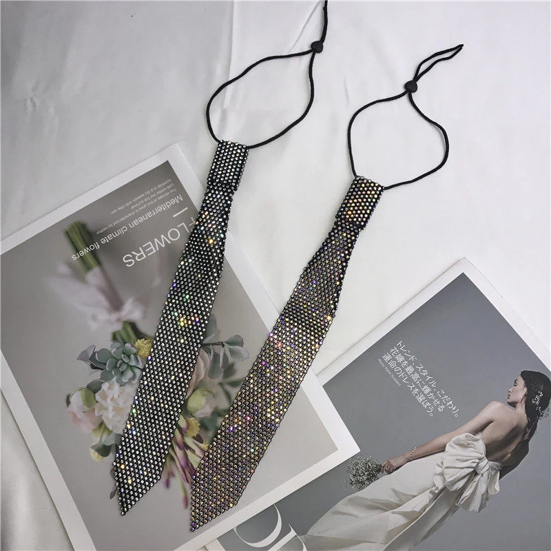 Women's Rhinestone-Embellished Fashion Tie