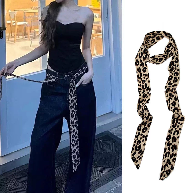 Leopard Print Scarf Fashion Waist Belt