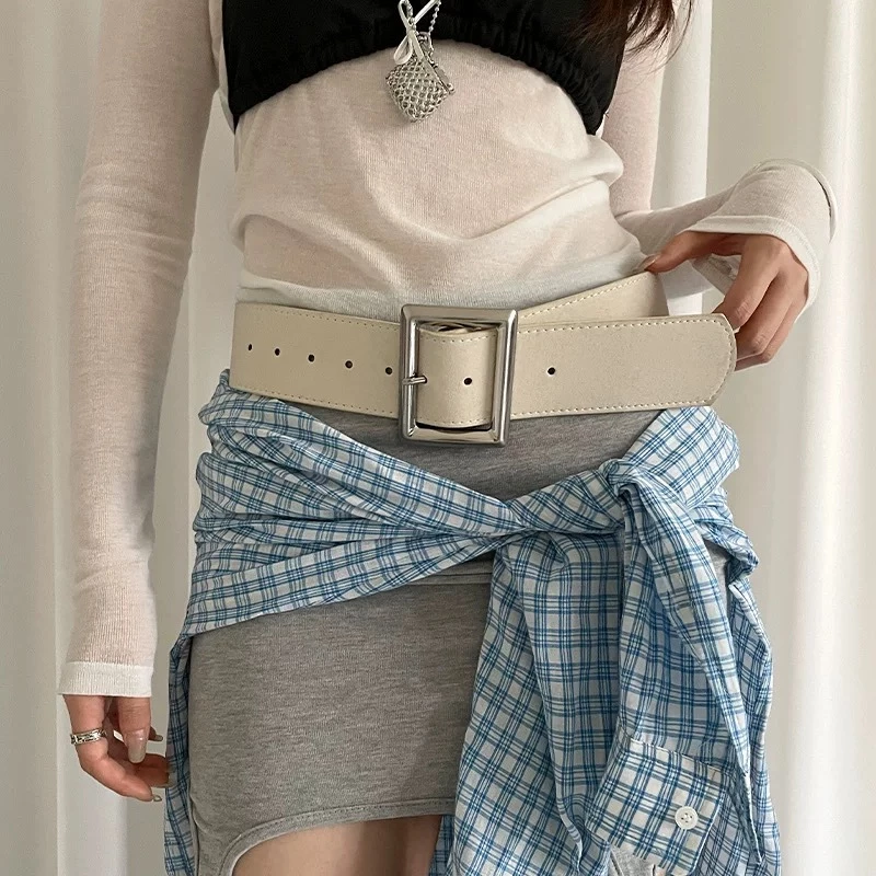 Wide Suede-Like Fashion Waist Belt with Alloy Buckle 2）产品说明书