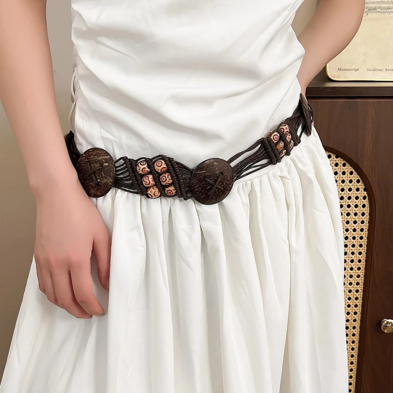 Bohemian Braided Beaded Fashion Waist Belt