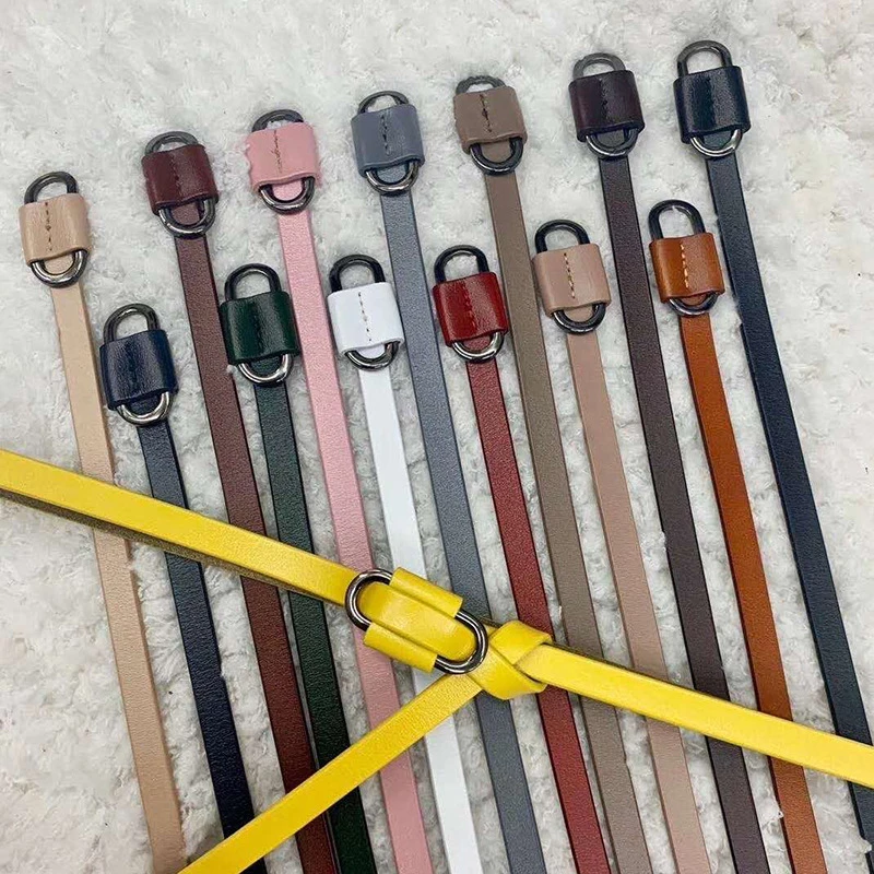 Slim O-Ring Buckle Leatherette Fashion Waist Belt