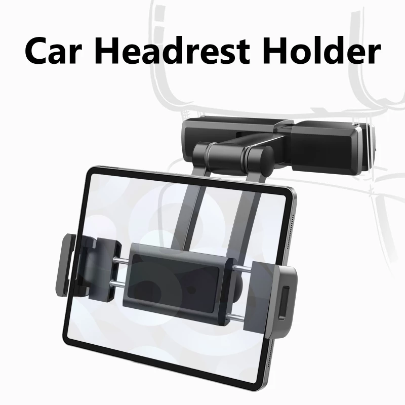Car Headrest Mount Tablet Holder | 360° Rotatable & Extendable | Universal Fit for iPad, Tablets & Smartphones
