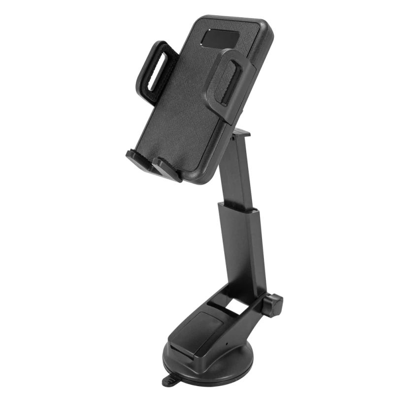 Car Windshield Tablet Mount, Foldable Arm 360° Rotation ABS Plastic Holder for 7-15 inch Devices