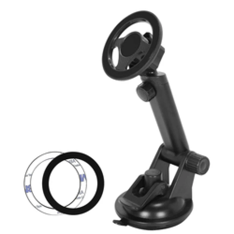 Magnetic Steering Wheel Car Phone Mount - 360° Rotation Dashboard & Windshield Holder