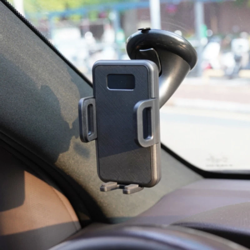 Car Rearview Mirror Phone Mount - Clip-On Hands-Free Holder