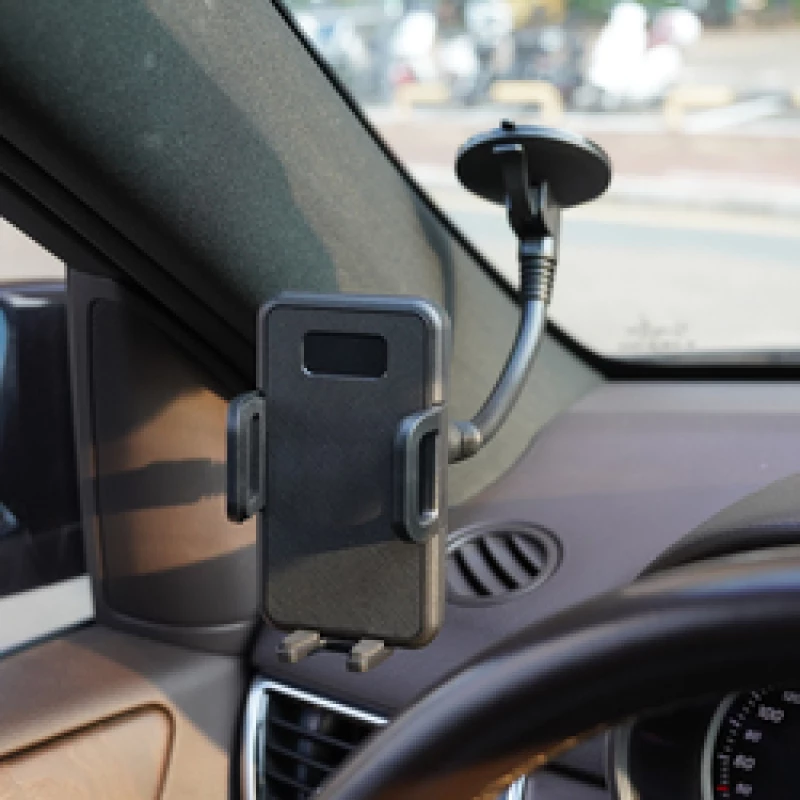 Flexible Gooseneck Suction Cup Car Phone Mount - Windshield & Dashboard Holder