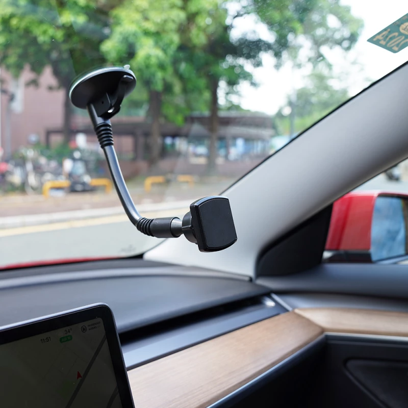 Universal Windshield Magnetic Car Phone Mount - Flexible Gooseneck Hands-Free Holder