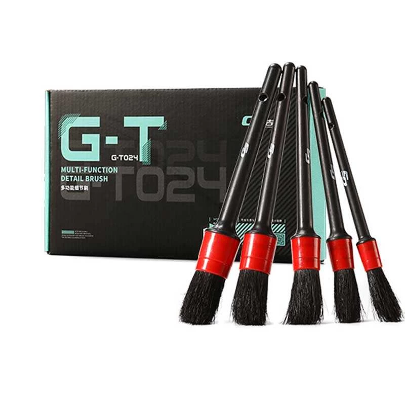5-Piece Car Detailing Brush Set - Soft Bristle Brushes for Auto Interior & Exterior Cleaning